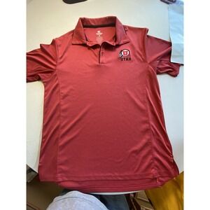 Colosseum University of Utah Utes Polo Shirt Mens Large Red Heathered Golf